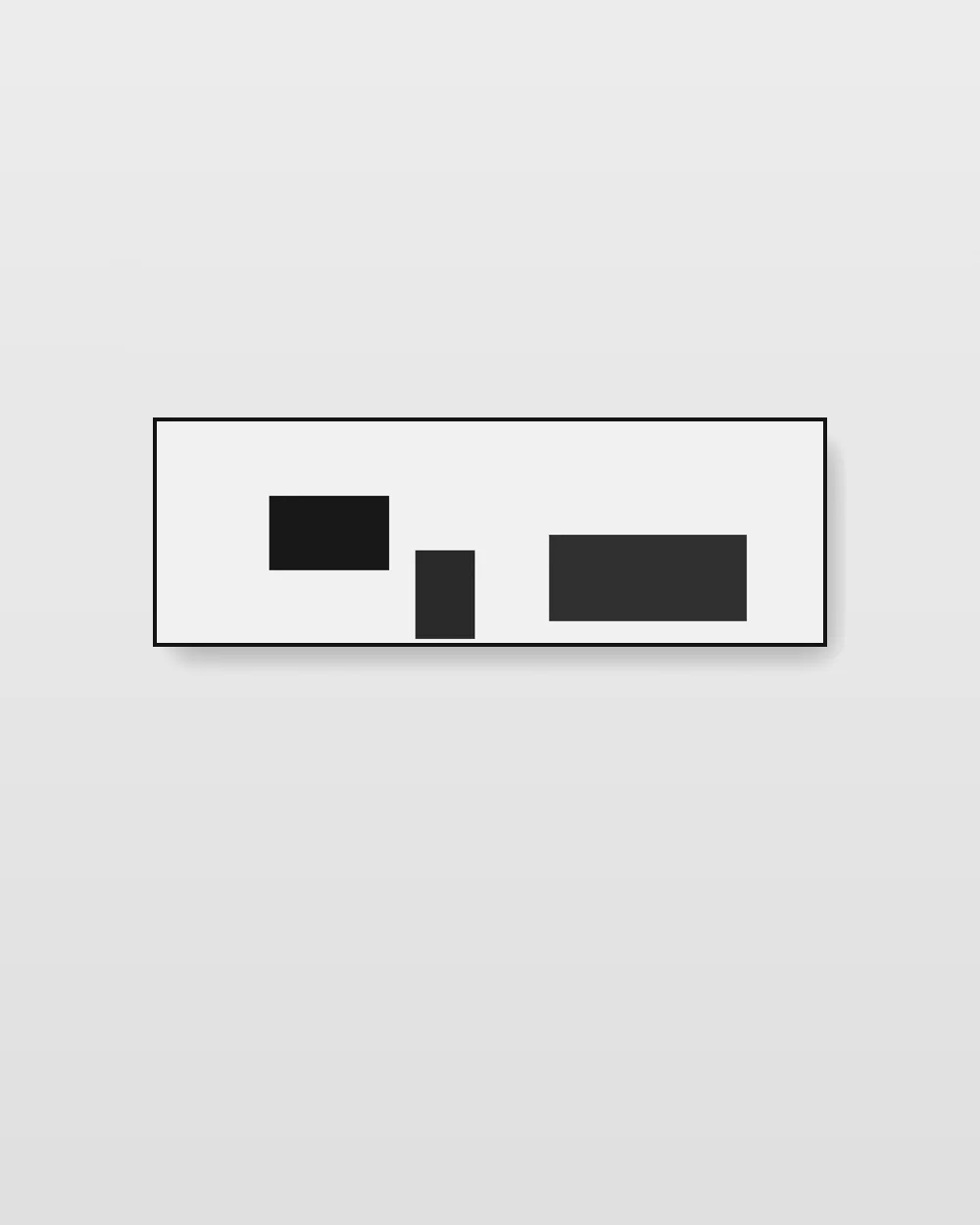 Alabaster Strata, an original minimalist abstract painting in high-contrast black and white