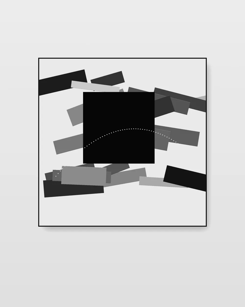 Aperture Echo II, an original mixed media abstract painting in soft graphite