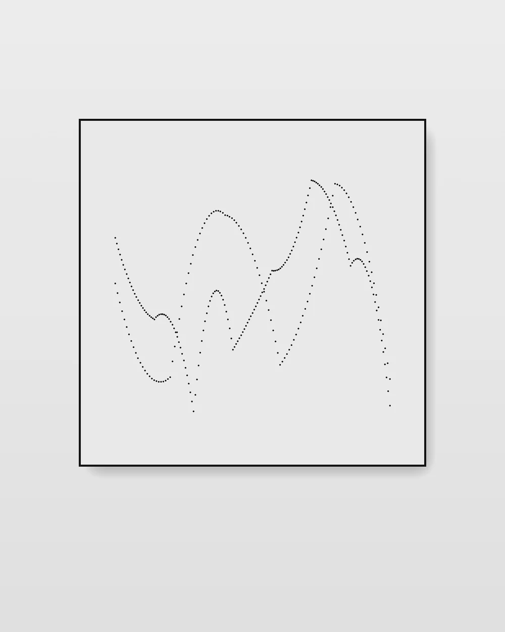Aperture Sequence II, an original line art abstract painting in ink black on white