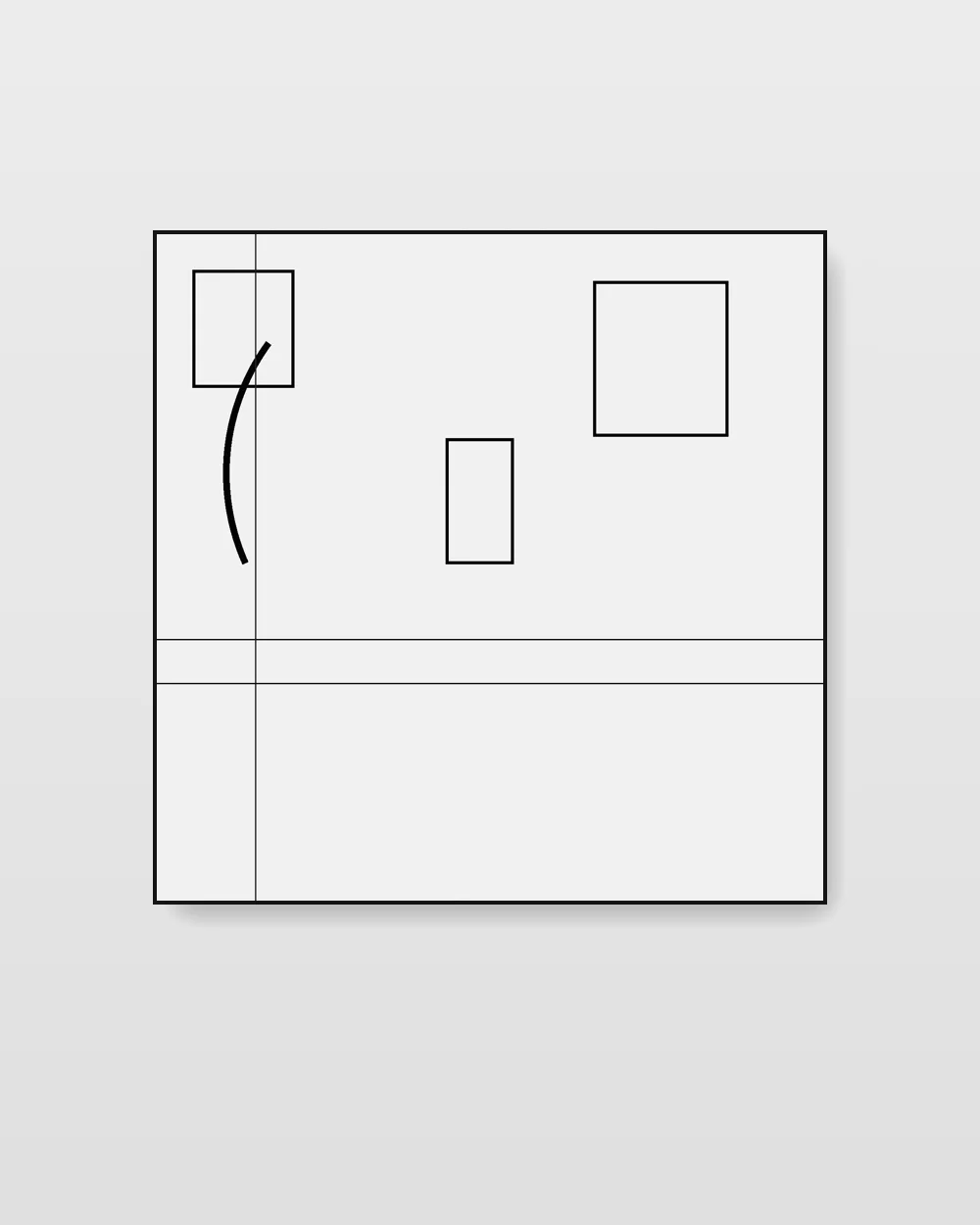 Ashen Horizon No. 11, an original geometric abstraction abstract painting in smoke and ash grey