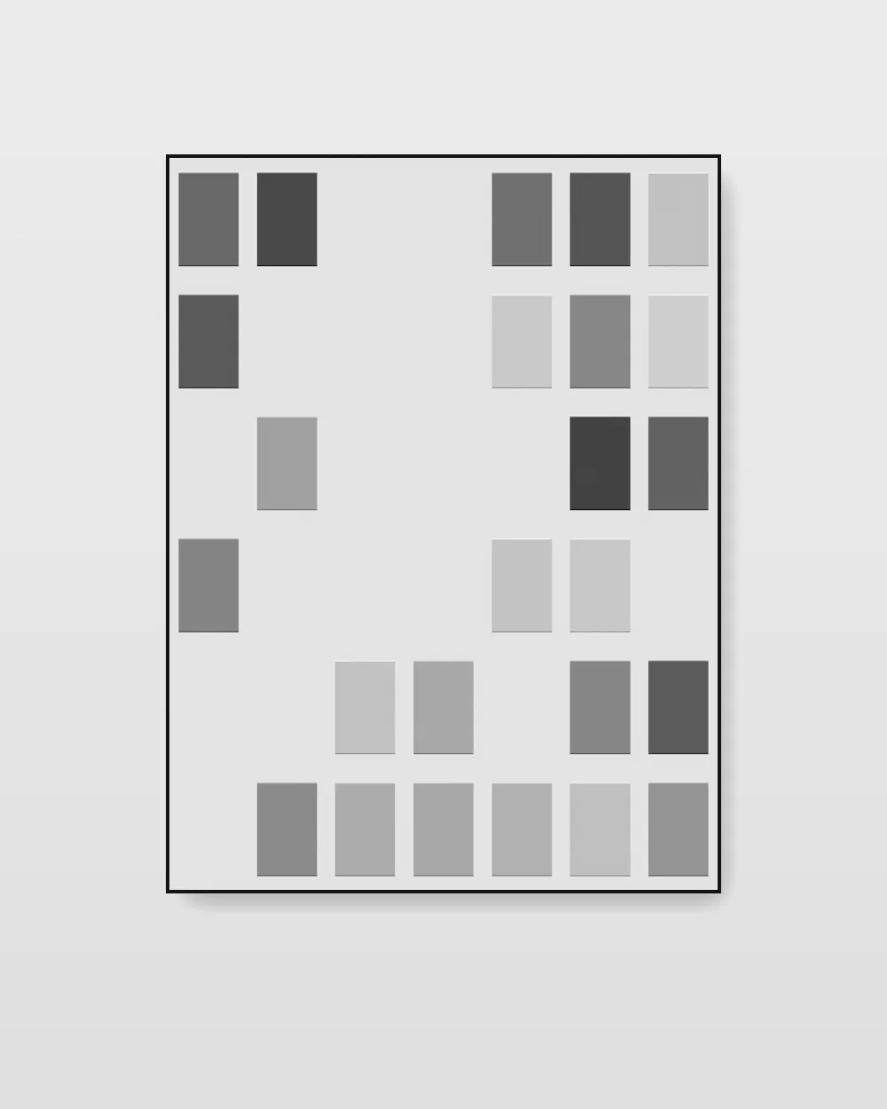 Ashen Sequence No. 9, an original structured relief abstract painting in smoke and ash grey