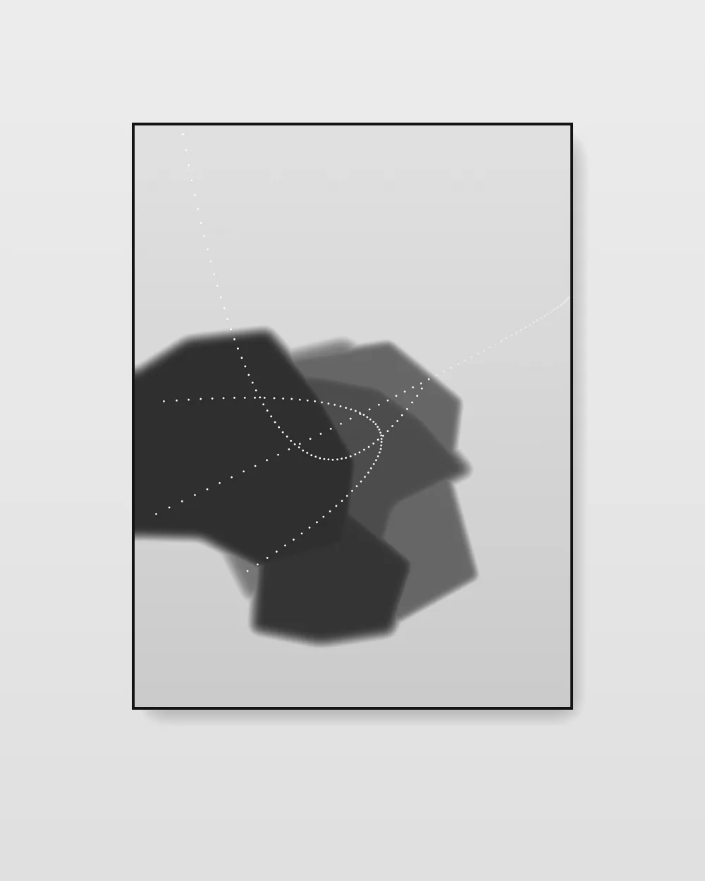 Ashen Strata V, an original fluid art abstract painting in high-contrast black and white