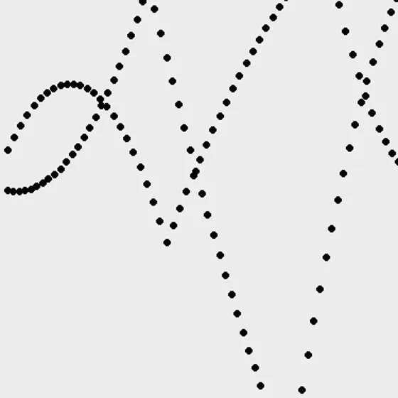 Surface detail 2 of Cadence Interval No. 9, line art texture in smoke and ash grey