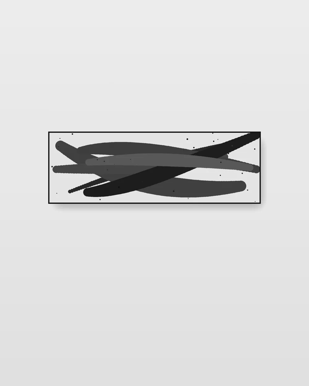 Drifting Fragment, an original abstract expressionism abstract painting in high-contrast black and white