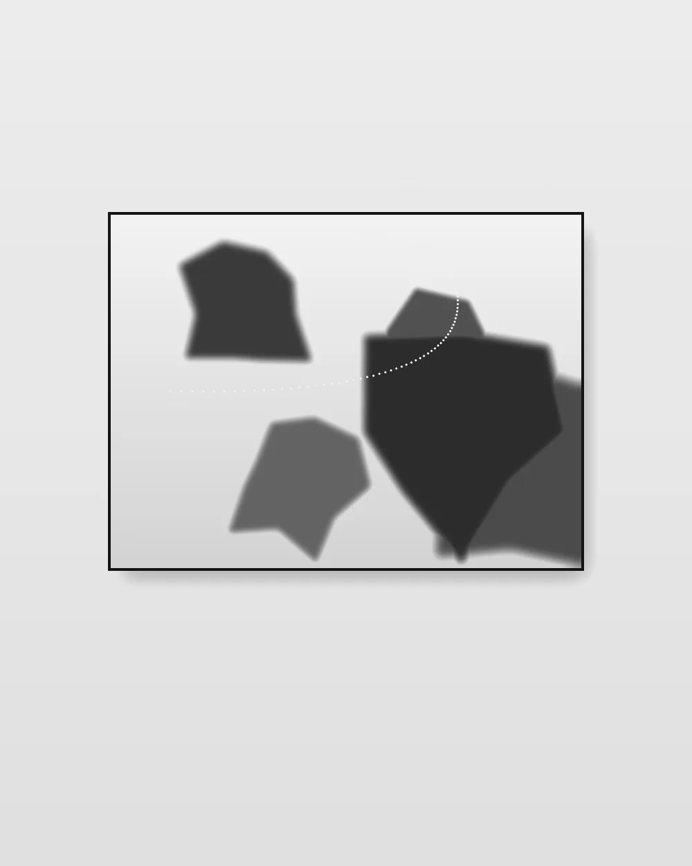 Erosion Composition No. 11, an original fluid art abstract painting in deep charcoal grey