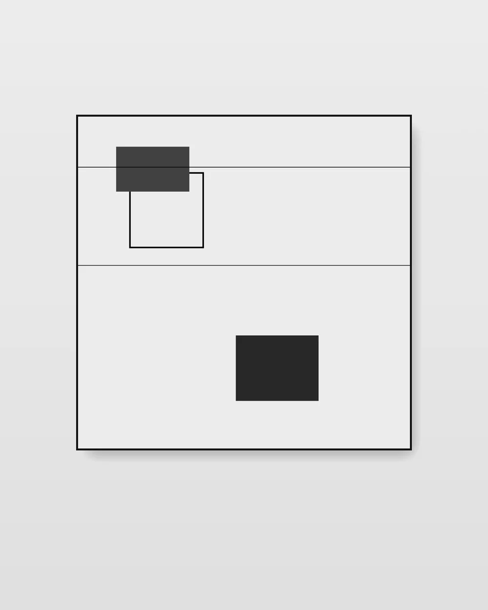 Graphite Composition IV, an original geometric abstraction abstract painting in misty pale grey