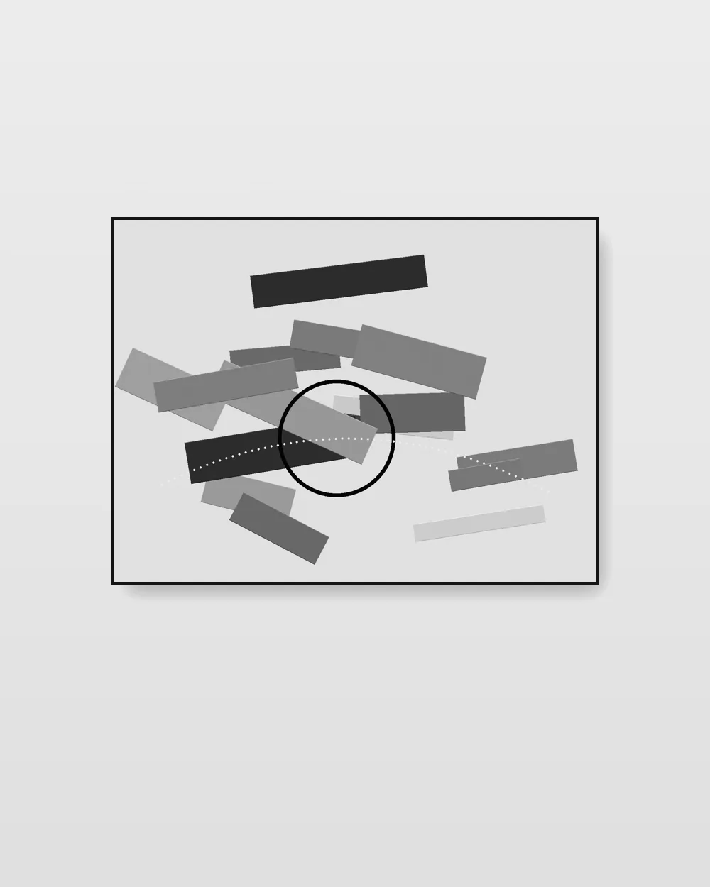 Graphite Interval No. 7, an original mixed media abstract painting in warm ivory and off-white
