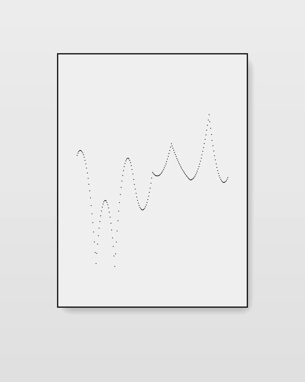 Hollow Gesture No. 12, an original line art abstract painting in high-contrast black and white