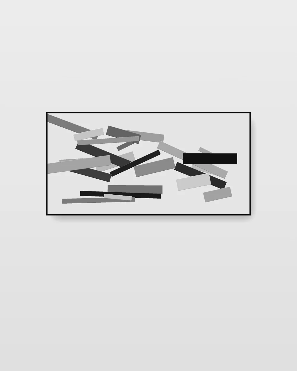 Ivory Current No. 11 No. 2, an original palette knife abstract painting in high-contrast black and white