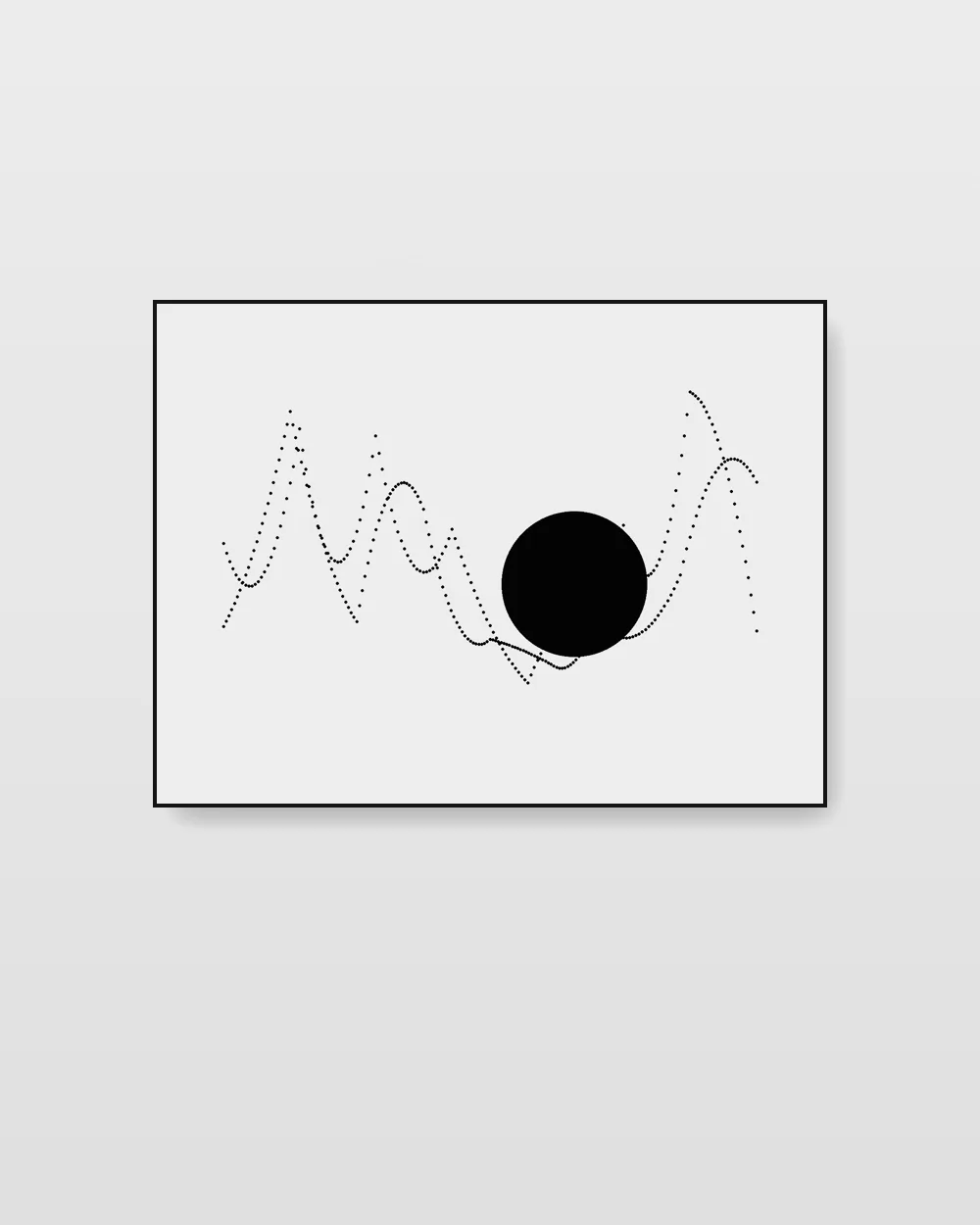Ivory Movement No. 7, an original line art abstract painting in smoke and ash grey