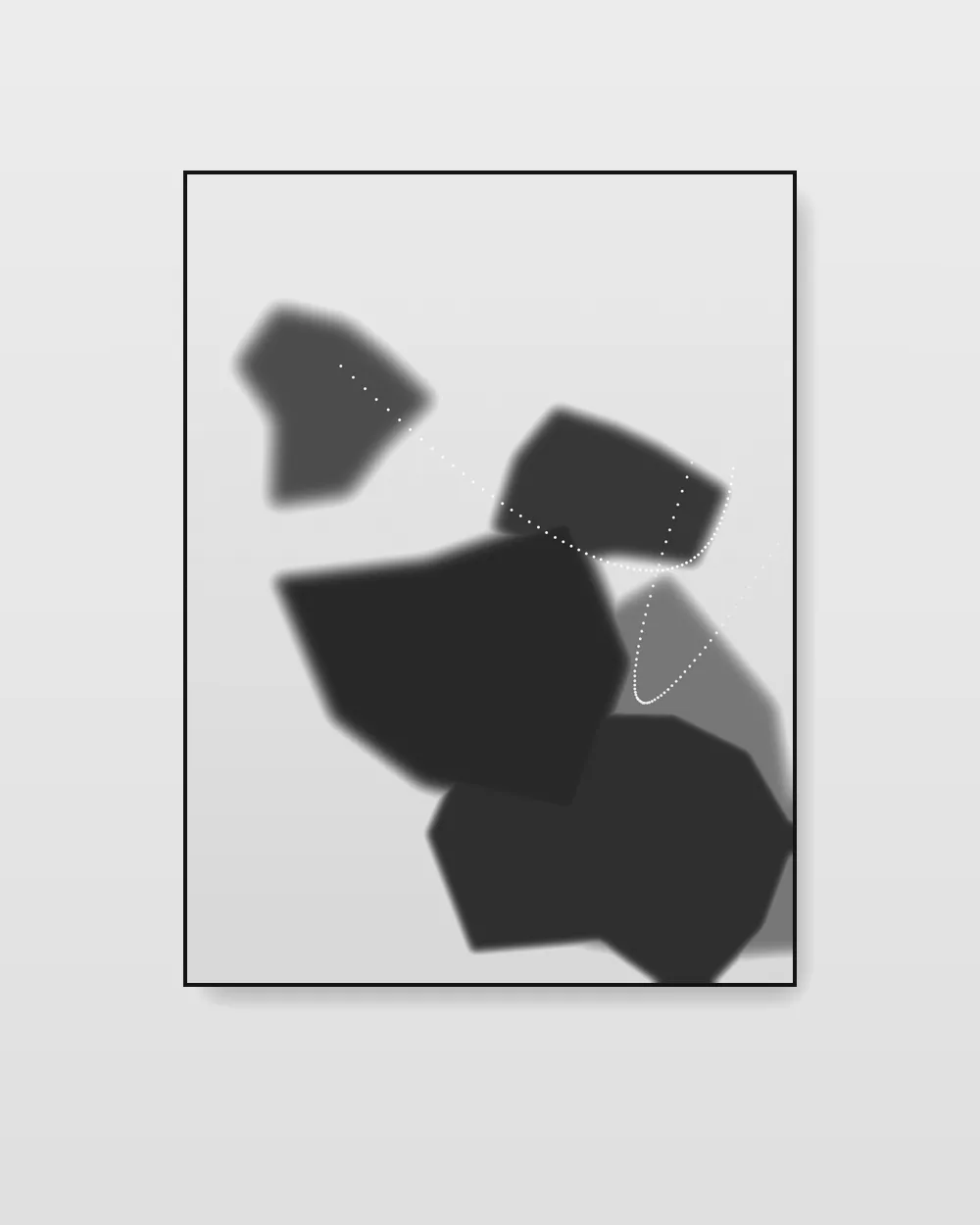 Ivory Threshold No. 11, an original fluid art abstract painting in smoke and ash grey
