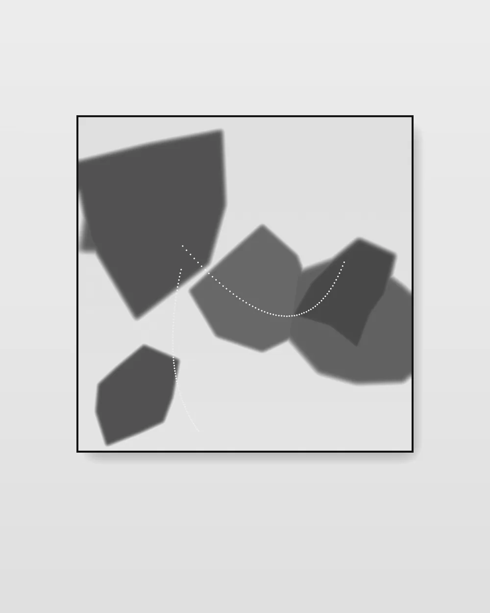 Meridian Void IV, an original fluid art abstract painting in smoke and ash grey