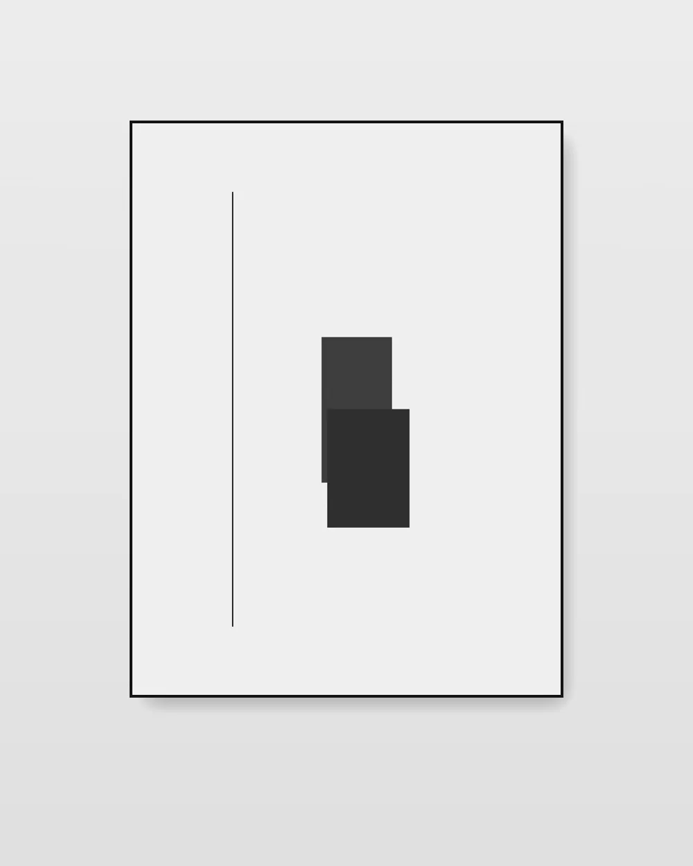 Monolith Silence No. 7, an original minimalist abstract painting in soft graphite