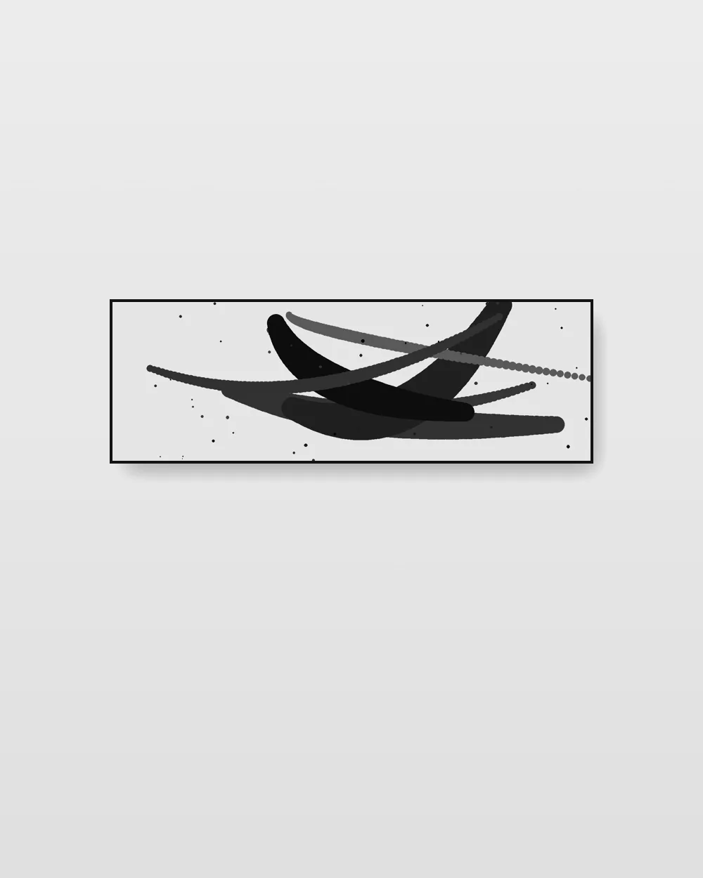 Obsidian Gesture, an original abstract expressionism abstract painting in deep charcoal grey