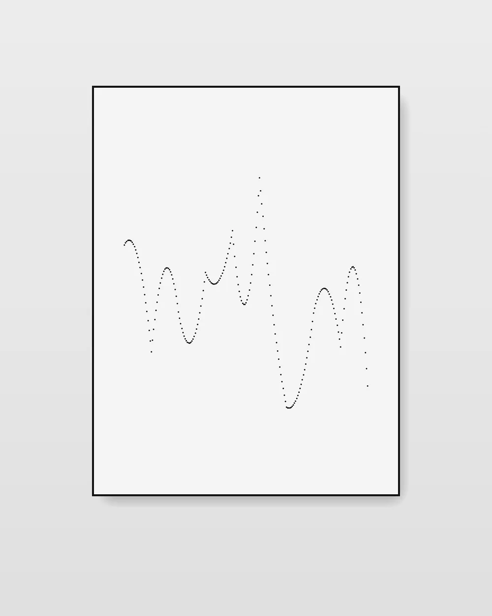 Onyx Gesture I, an original line art abstract painting in deep charcoal grey
