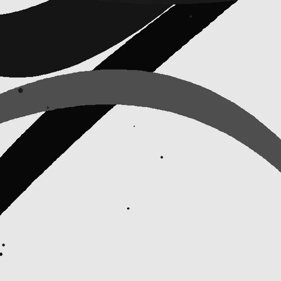 Surface detail 2 of Penumbra Drift I, abstract expressionism texture in high-contrast black and white