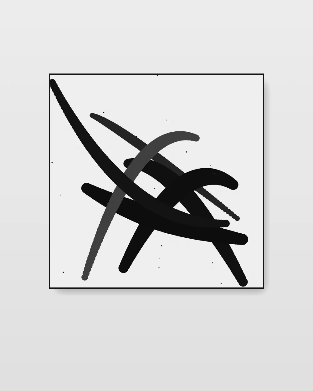 Penumbra Trace No. 9, an original abstract expressionism abstract painting in soft graphite