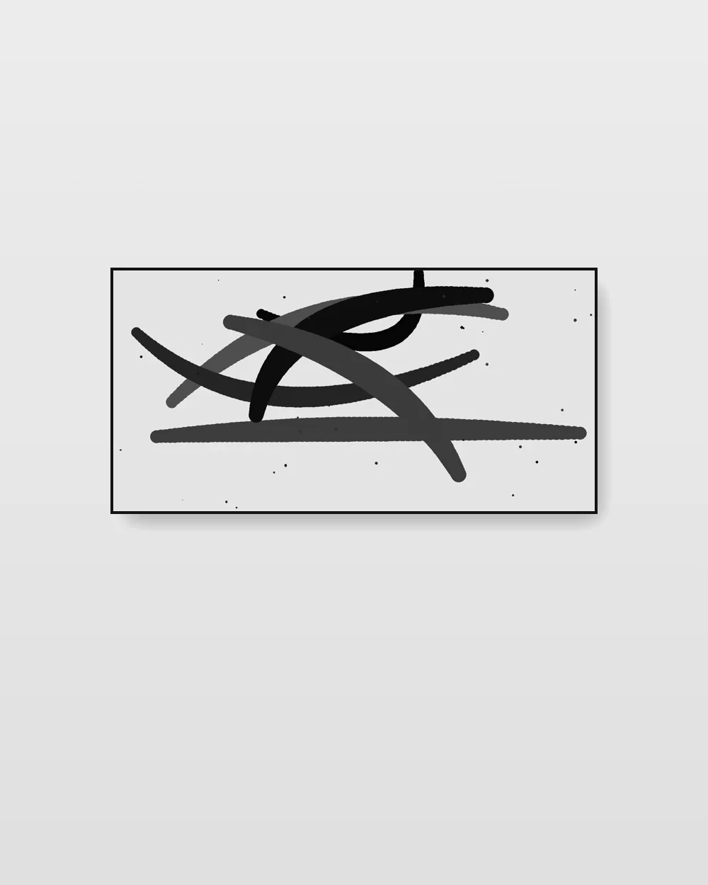 Pewter Cartography III, an original abstract expressionism abstract painting in misty pale grey
