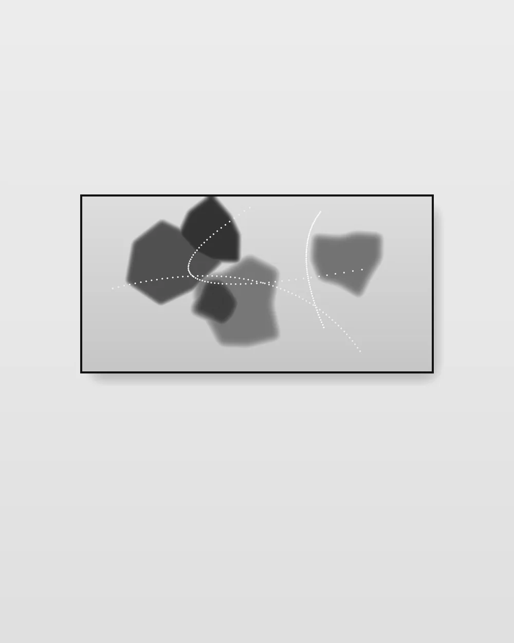Quiet Contour V, an original fluid art abstract painting in deep charcoal grey