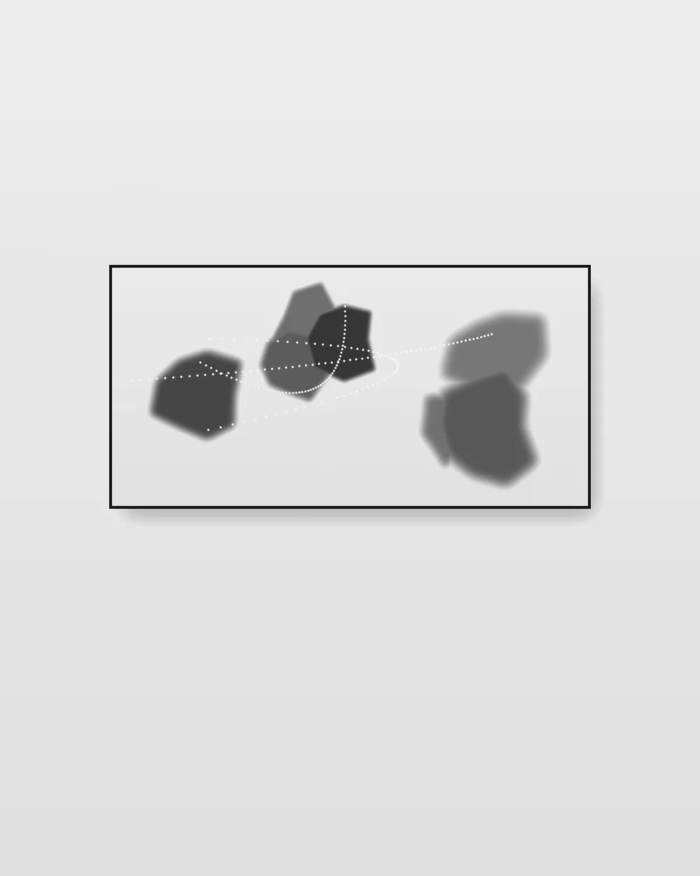 Silent Passage II, an original fluid art abstract painting in misty pale grey