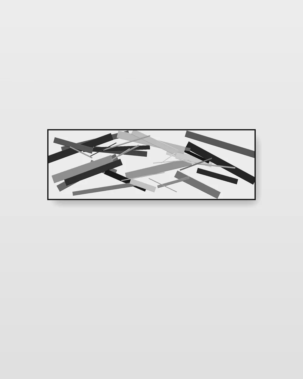 Silent Plane I, an original impasto texture abstract painting in high-contrast black and white