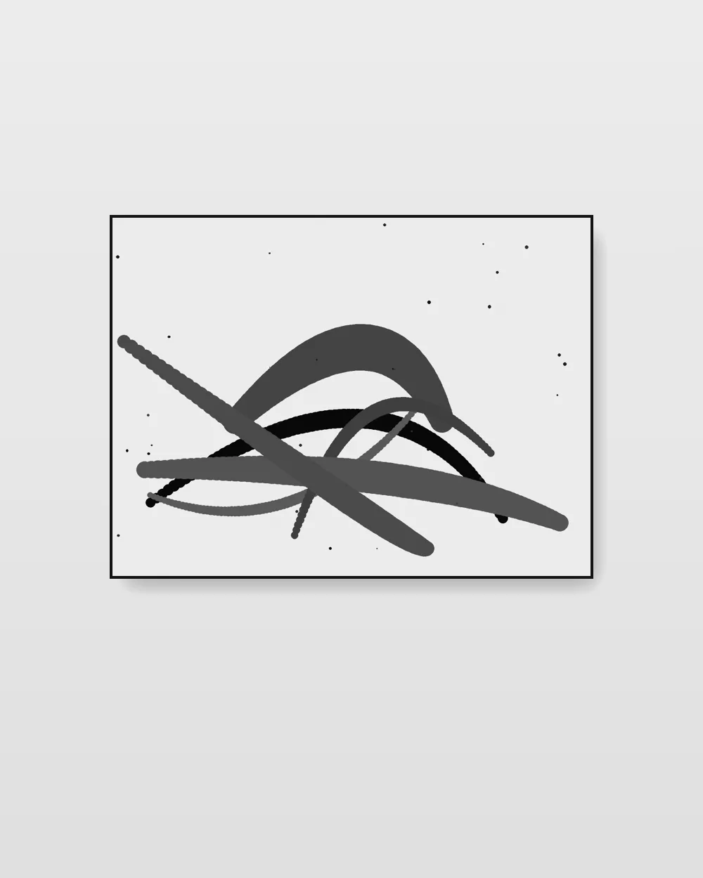 Solstice Cartography No. 2, an original abstract expressionism abstract painting in deep charcoal grey