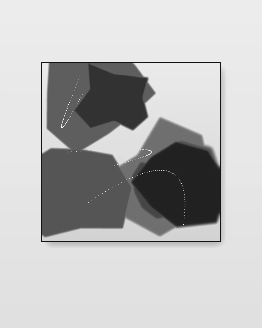 Solstice Fold No. 9, an original fluid art abstract painting in deep charcoal grey