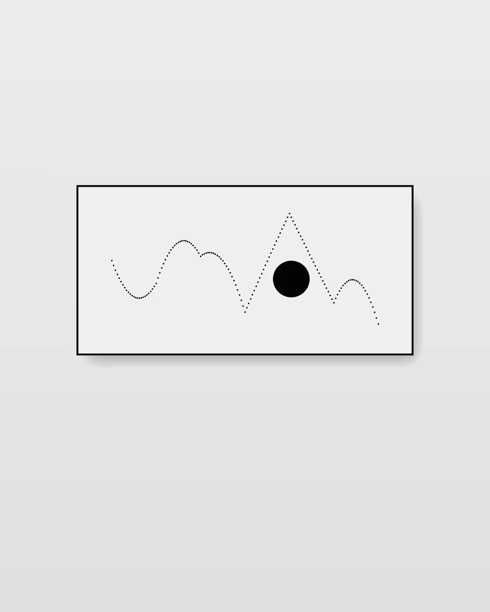 Umbra Drift III, an original line art abstract painting in high-contrast black and white