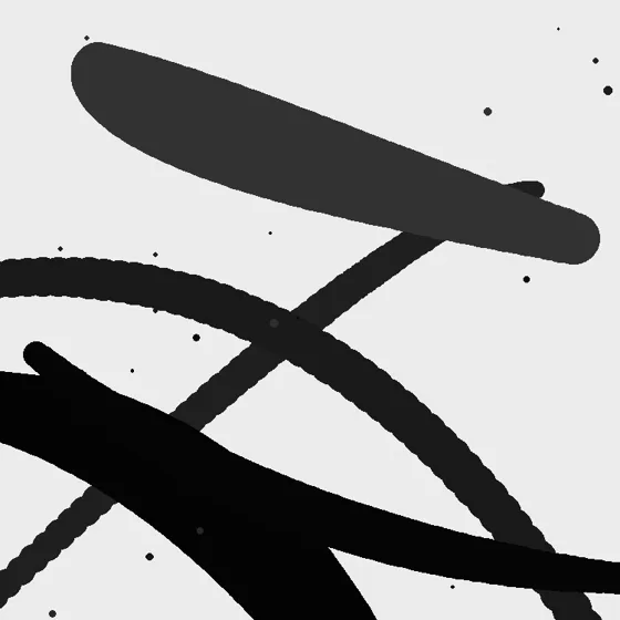 Surface detail 1 of Vellum Plane IV, abstract expressionism texture in soft graphite