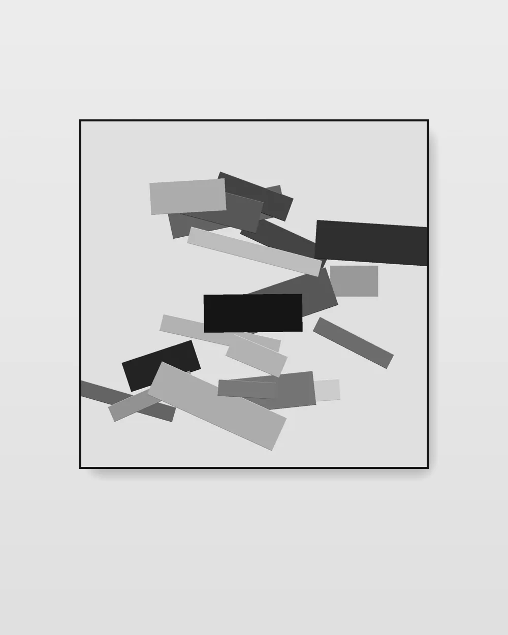 Vertex Resonance, an original palette knife abstract painting in misty pale grey