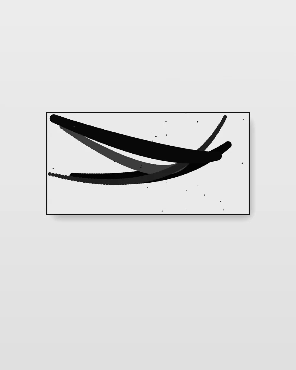 Weathered Gesture No. 9, an original abstract expressionism abstract painting in high-contrast black and white