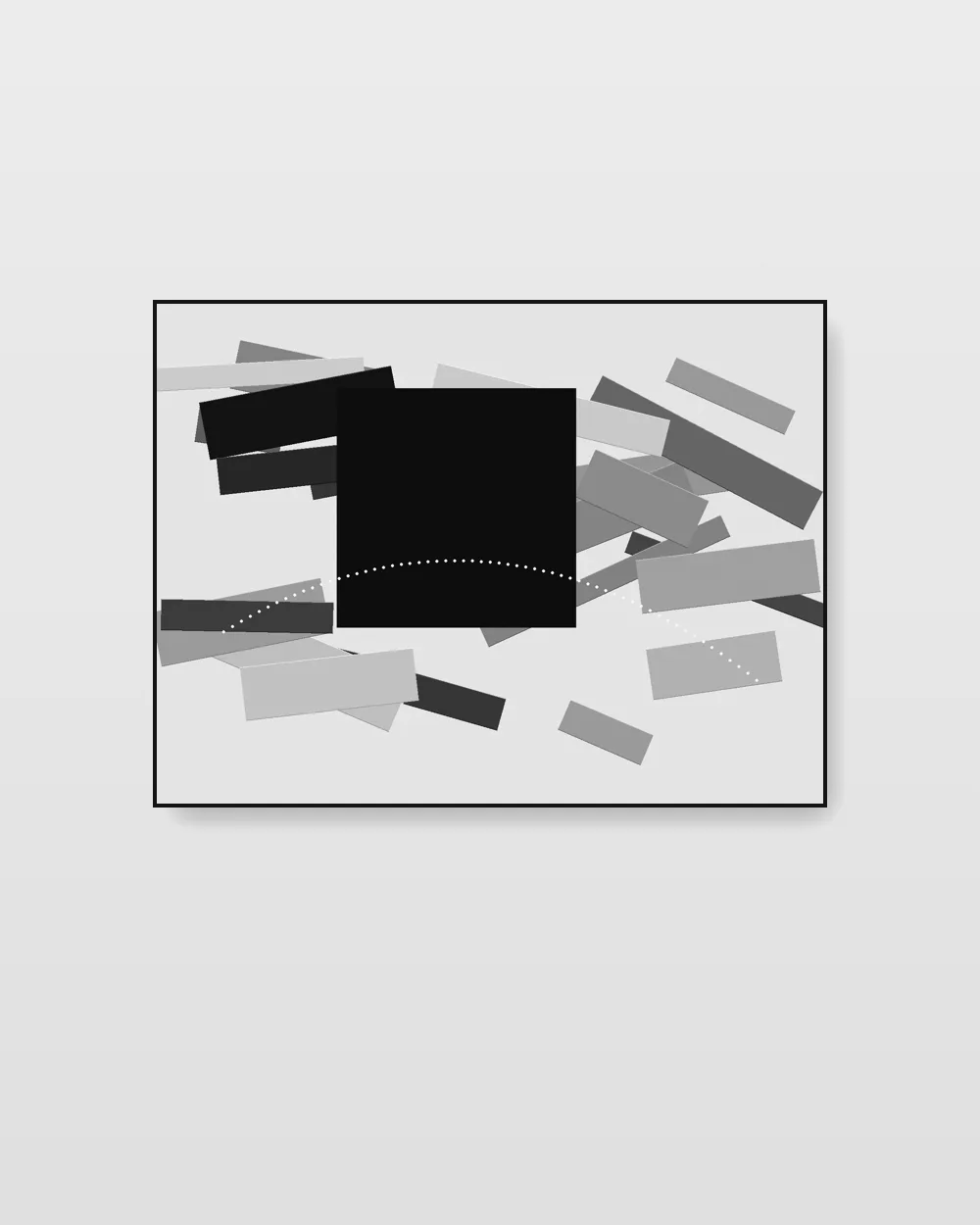 Weathered Plane No. 9, an original mixed media abstract painting in silver grey